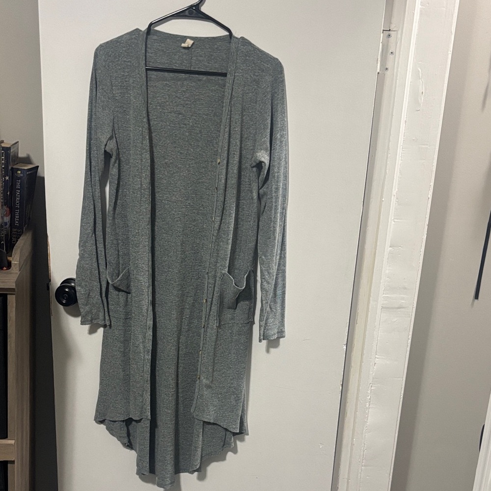 Wishlist Heather Gray Knit Cardigan